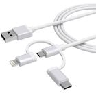 MFI 3M USB A To Micro Type C Lightning C48 All In One USB Cable