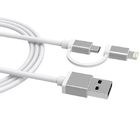 2 In 1 2m 6ft USB A To Micro Lightning C48 USB Multi Charging Cable