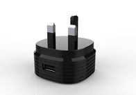 Black Single USB 5V1A CE RoHS UK Mains Charger