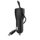 5V2.4A FCC ROHS Single Port Car Charger With Micro Cable