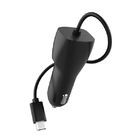 5V2.4A FCC ROHS Single Port Car Charger With Micro Cable