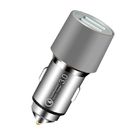 FCC Metal QC3.0 12V1.5A Car Cell Phone Charger With USB Port