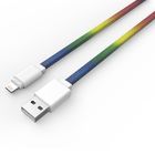 Flat Braided 5V2.4A USB2.0 1M MFI Lightning Charging Cable