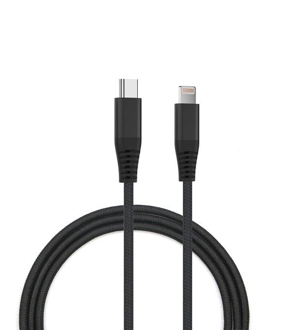 Round PVC 480Mbps 9V2A USB C To Lightning Cable 30AWG